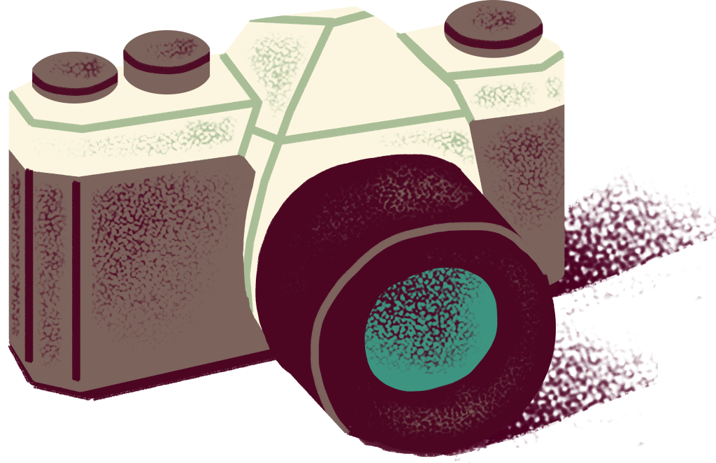A camera is shown on a white background.