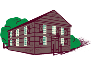 Illustration of a historic house