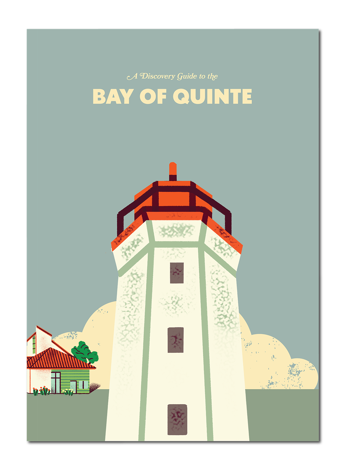 Image of a book cover with a lighthouse illustration on it