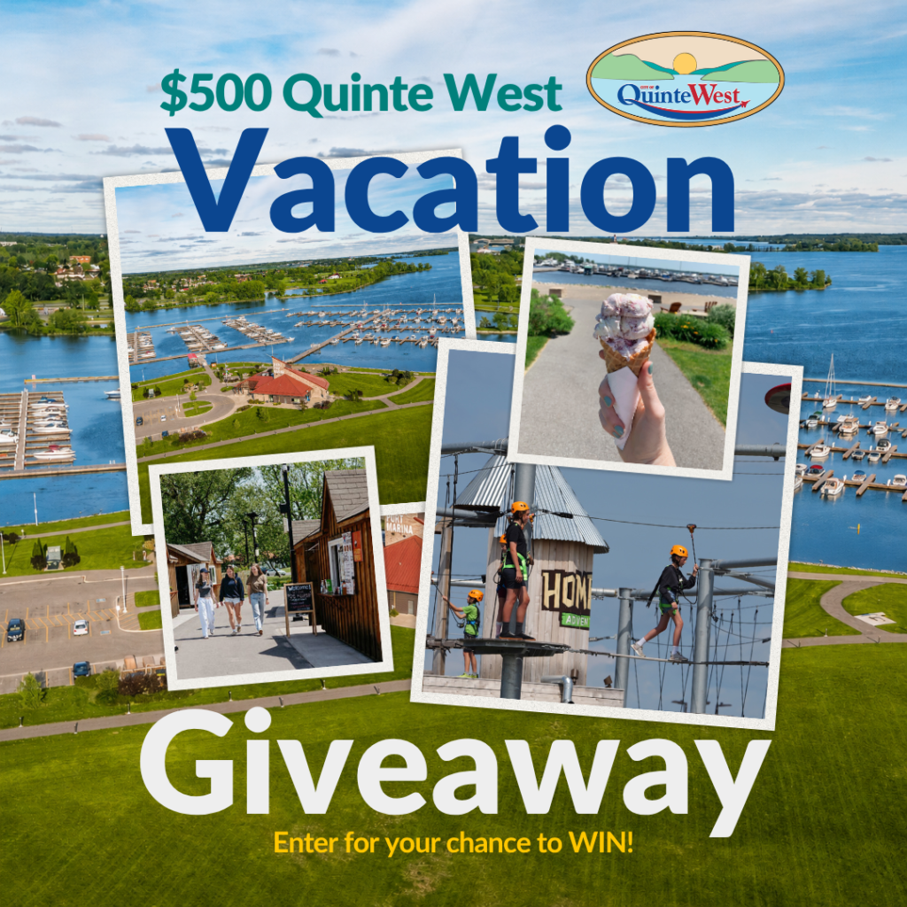 Image of a Quinte West Vacation Giveaway Poster