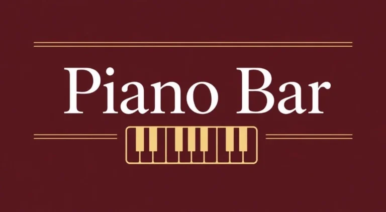 Keyboard icon with "Piano Bar" title overtop