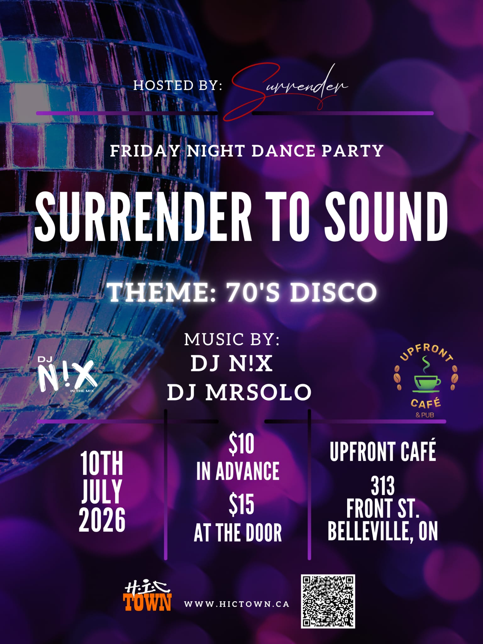 disco ball purple backdrop