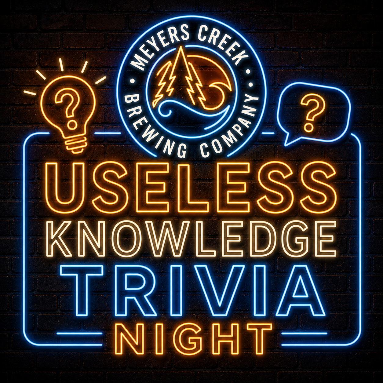 useless trivia light bulb and question mark icons