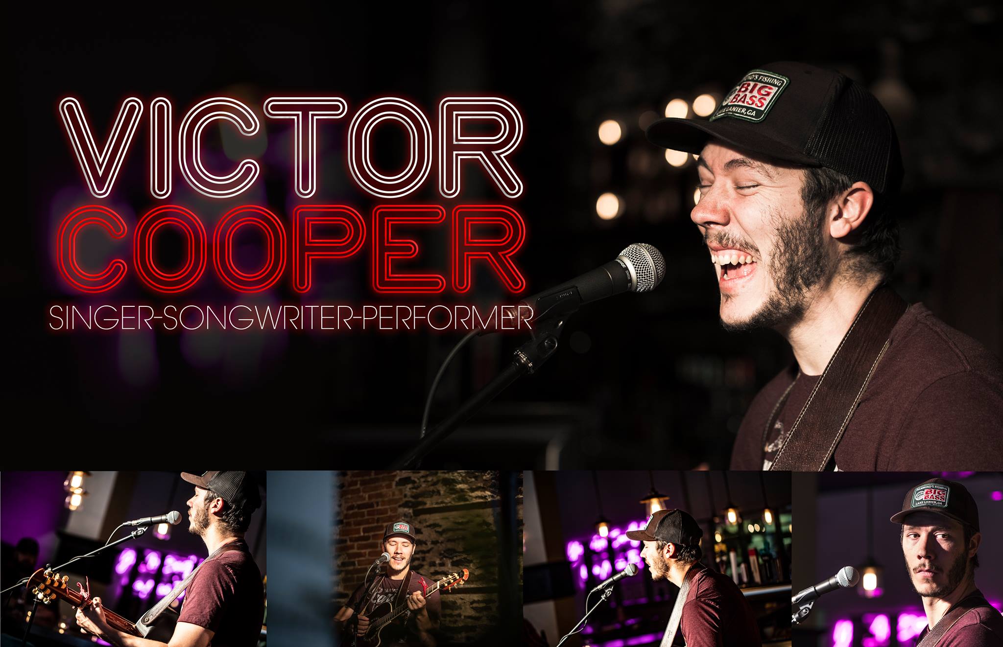 man singing and performing