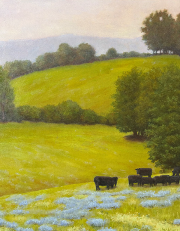 painting of farmland
