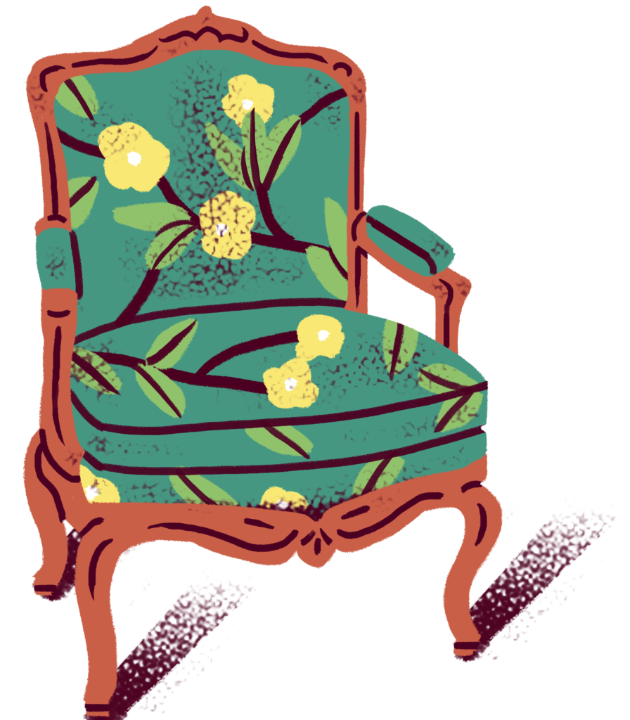 Illustration of an antique chair