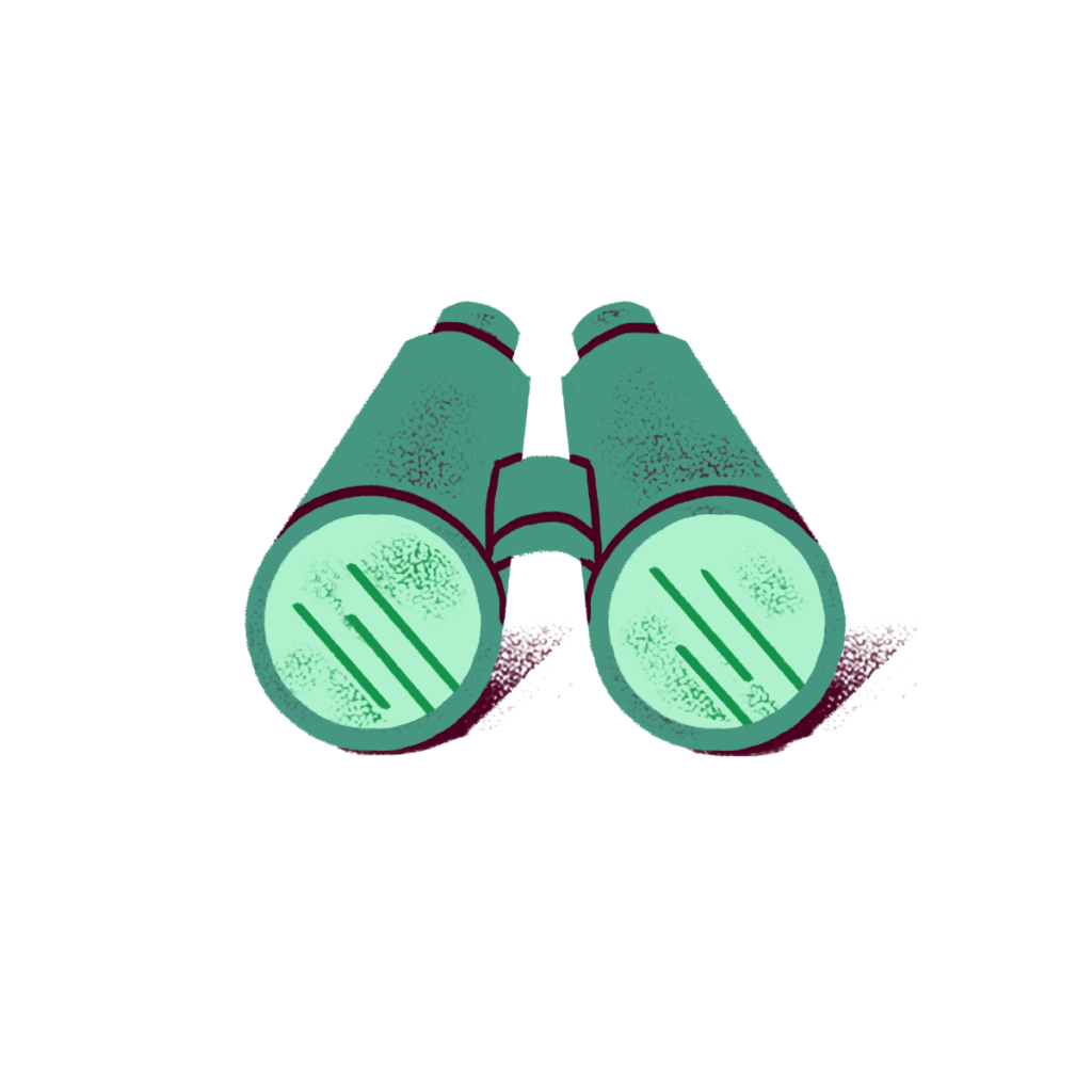Illustration of a pair of binoculars
