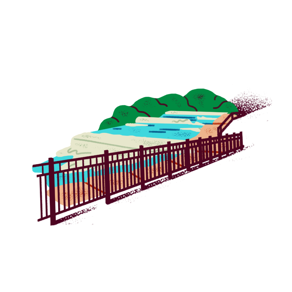 Illustration of a waterfall