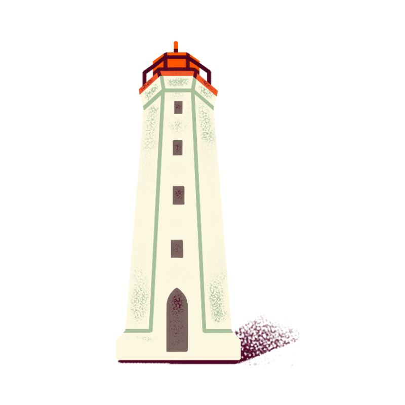 An illustration of a lighthouse